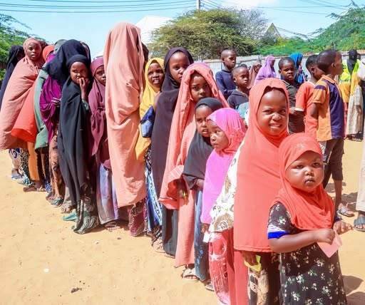 Photo from: Community distribution with volunteers